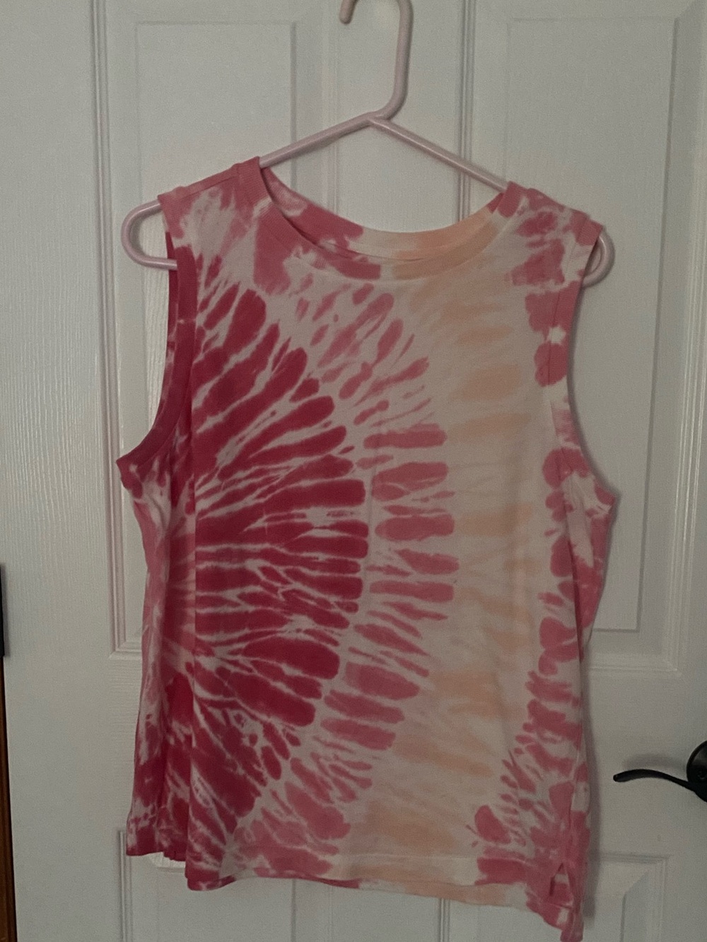 Style & Co. Pink & Peach Tie-Dye Tank Top